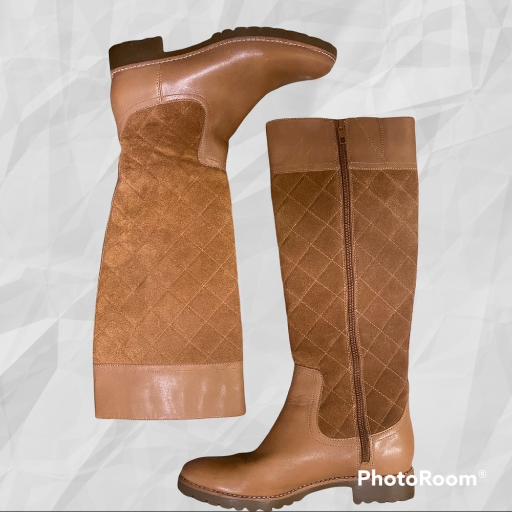 Sperry Essex Brown Quilted Riding Boots 7.5